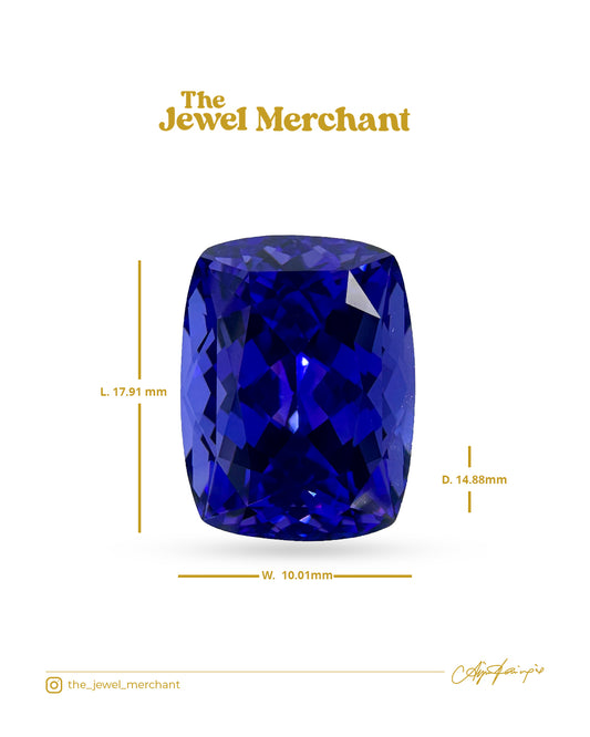 Tanzanite DELUXE Cushion Carats 20.63