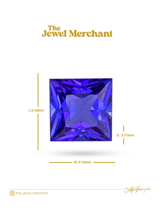 Tanzanite AAA+ Princess Carats 3.04 cts